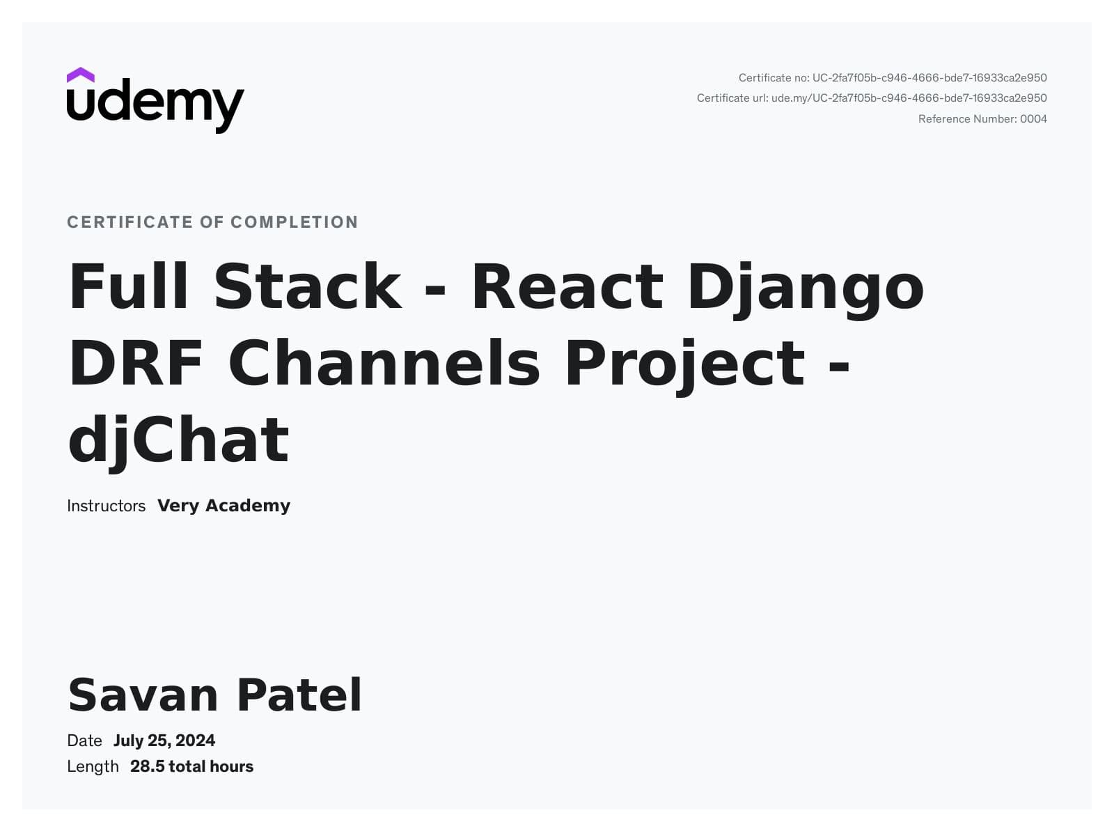 Full Stack - React and Django